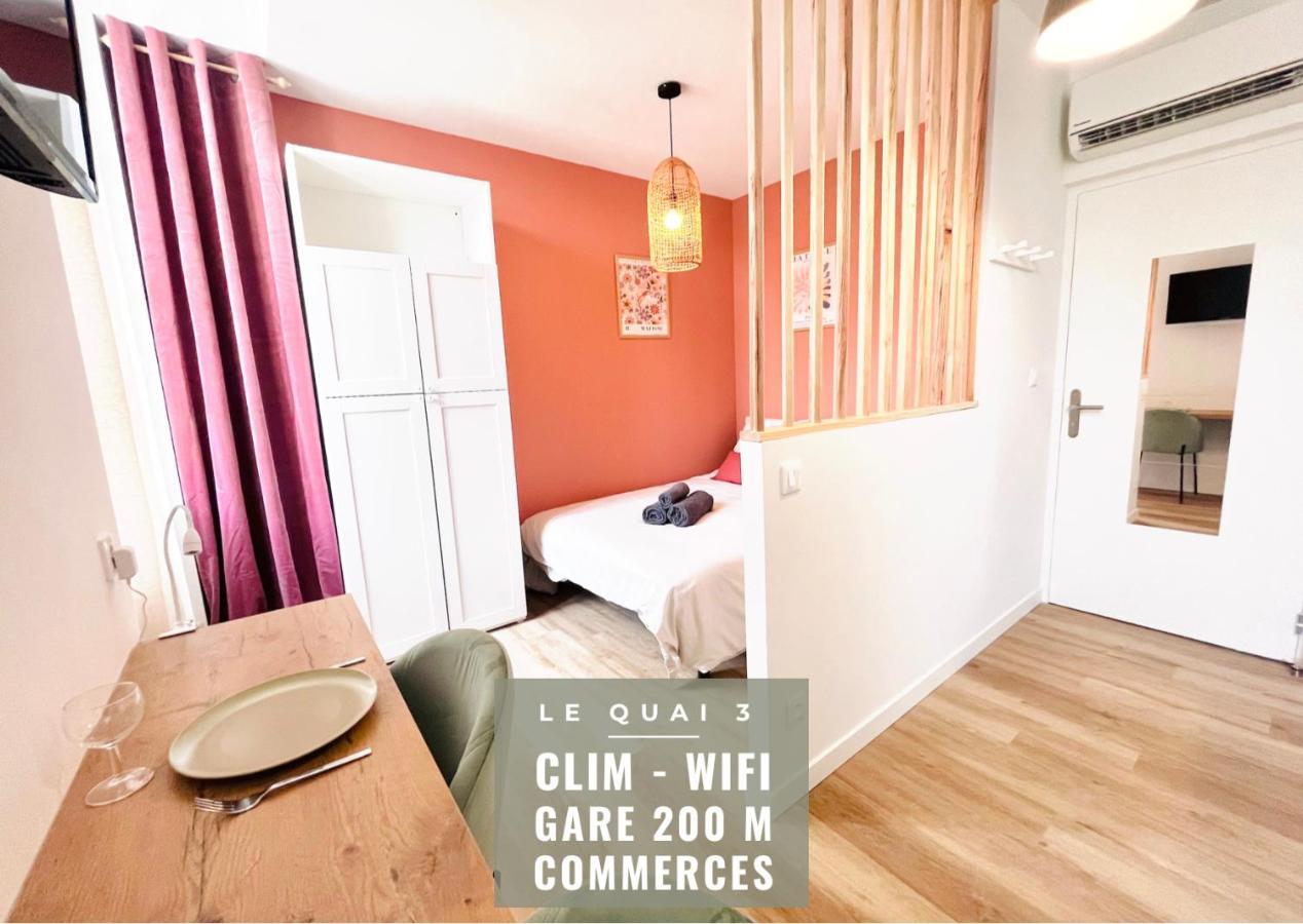 Le Quai 3 - Studio Neuf Lumineux Calme - Clim - Wifi - Gare A 200M Αζάν Εξωτερικό φωτογραφία